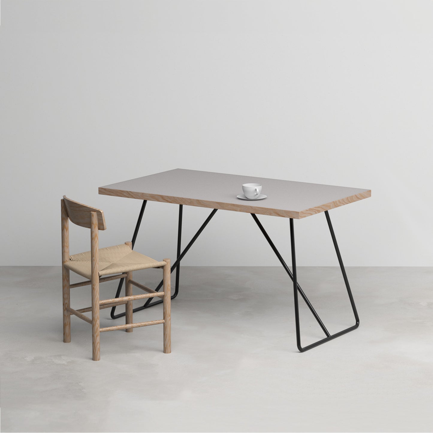 KOROMO table top / Pebble Grey Linoleum